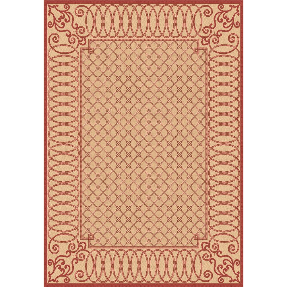 Dynamic Rugs 2587-3701 Piazza 3 Ft. 11 In. X 5 Ft. 7 In. Rectangle Rug in Beige/Red
